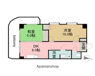 広島県広島市西区草津新町2丁目【マンション】の間取り