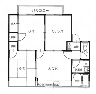 広島県広島市安佐南区東野1丁目【アパート】の間取り