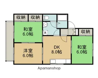 広島県広島市安佐南区高取北1丁目【アパート】の間取り