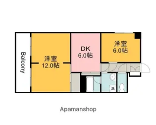 広島県広島市西区中広町1丁目【マンション】の間取り