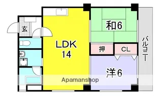 広島県広島市西区庚午中1丁目【マンション】の間取り