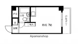 広島県広島市南区宇品御幸2丁目【マンション】の間取り