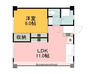 87G WOH(ウォー)吉島東【2階】の間取り