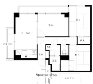 広島県広島市東区牛田中2丁目【マンション】の間取り