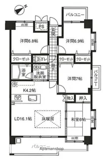 広島県広島市安佐南区西原4丁目【マンション】の間取り