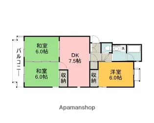 広島県広島市西区井口台1丁目【マンション】の間取り