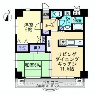 広島県広島市南区仁保新町1丁目【マンション】の間取り