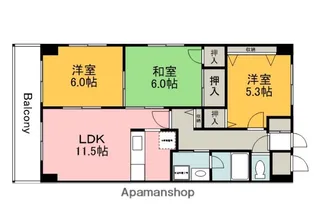広島県広島市西区古江上2丁目【マンション】の間取り