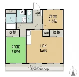 広島県広島市西区古江東町【マンション】の間取り