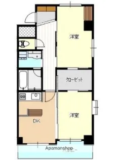 広島県広島市西区観音本町2丁目【マンション】の間取り