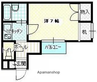 広島県広島市安佐南区安東6丁目【アパート】の間取り