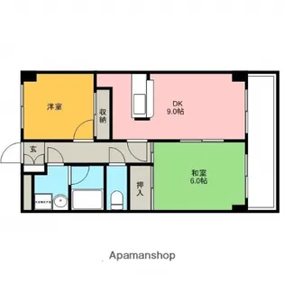 広島県広島市西区中広町3丁目【マンション】の間取り