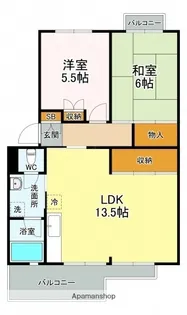 広島県広島市西区井口台1丁目【マンション】の間取り
