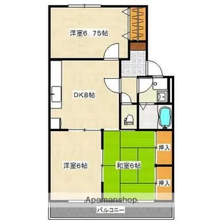広島県広島市安佐南区相田1丁目【アパート】の間取り