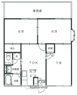広島県広島市安佐南区古市4丁目【アパート】の間取り