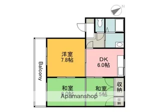 広島県廿日市市大野【アパート】の間取り