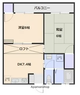 広島県広島市西区高須台1丁目【アパート】の間取り