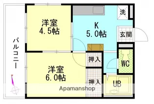 広島県広島市西区楠木町3丁目【マンション】の間取り