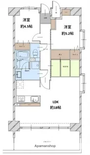 広島県広島市東区牛田早稲田4丁目【マンション】の間取り