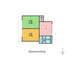 広島県広島市南区比治山町【マンション】の間取り