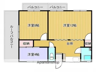 広島県広島市西区古江新町【マンション】の間取り