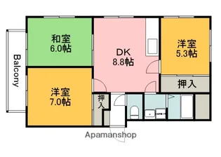 広島県広島市安佐南区大町東3丁目【マンション】の間取り