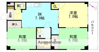 広島県広島市安佐南区東原1丁目【アパート】の間取り