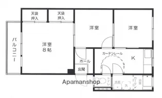 広島県安芸郡府中町桃山1丁目【マンション】の間取り