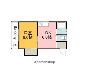 広島県広島市西区三篠町2丁目【マンション】の間取り