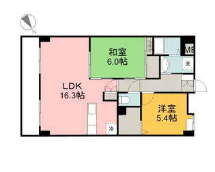 広島県広島市安佐南区中筋4丁目【マンション】の間取り