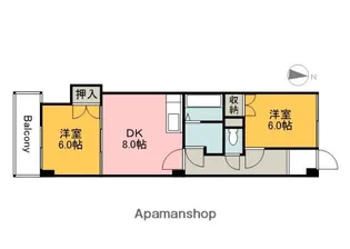 広島県広島市南区西旭町【マンション】の間取り