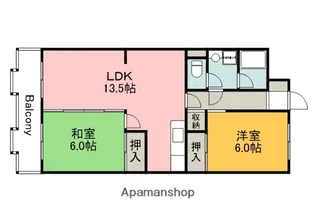 広島県広島市西区井口台1丁目【マンション】の間取り