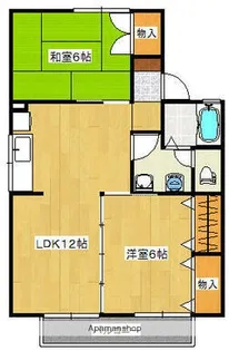 広島県広島市安佐南区山本3丁目【アパート】の間取り