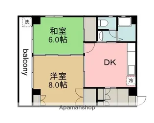 広島県広島市佐伯区旭園【マンション】の間取り