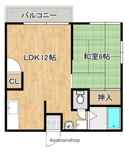 広島県安芸郡府中町宮の町3丁目【アパート】の間取り