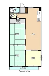 コーポ倉田【3階】の間取り