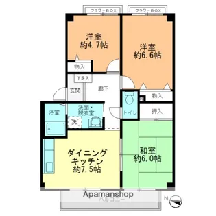 広島県広島市安佐南区八木1丁目【アパート】の間取り