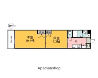 広島県広島市中区上幟町【マンション】の間取り