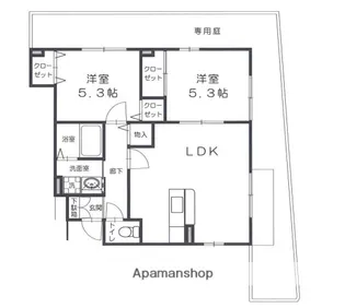 広島県広島市安佐南区山本5丁目【アパート】の間取り