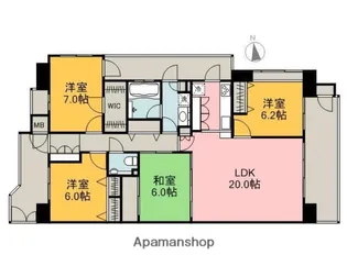 フローレンス猫屋町グランドアーク【4階】の間取り