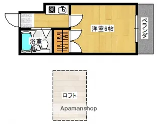 広島県広島市南区向洋新町3丁目【アパート】の間取り