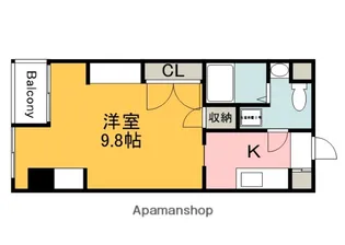 ソルヴェール舟入本町【4階】の間取り