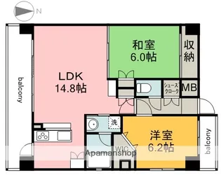 ウェスティン鉄炮町【12階】の間取り