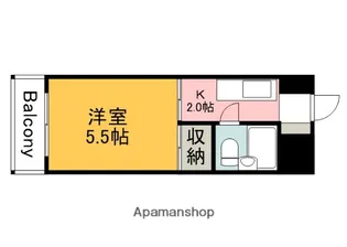 広島県広島市中区舟入中町【マンション】の間取り