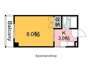 AXA舟入通り【601号室】の間取り