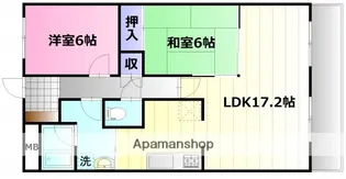 広島県広島市安佐南区上安2丁目【マンション】の間取り
