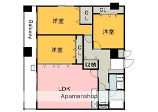 広島県広島市中区十日市町2丁目【マンション】の間取り
