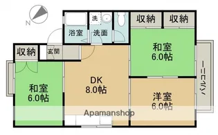 広島県広島市西区田方1丁目【アパート】の間取り
