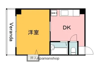 デュウオコート西平塚【4階】の間取り