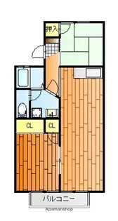 広島県広島市安佐南区中須2丁目【アパート】の間取り